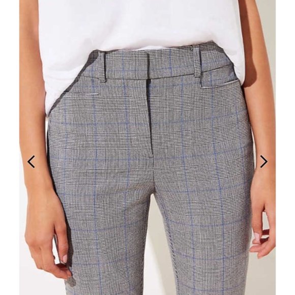 plaid high waisted skinny pants